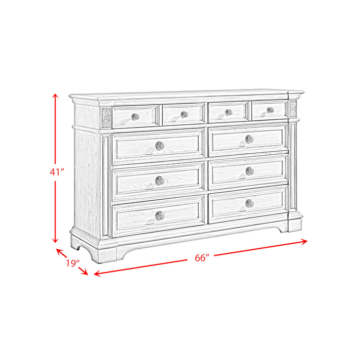 Glenmore 8-Drawer Dresser in Aged Grey - Sweet Furniture (Columbus, Ohio)