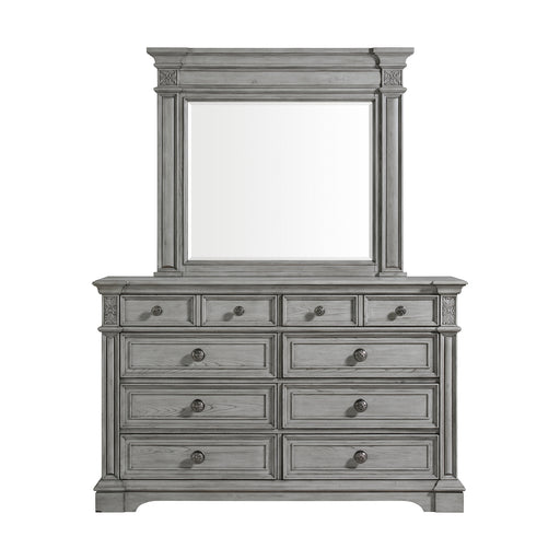 Glenmore Dresser and Mirror Set in Aged Grey - Sweet Furniture (Columbus, Ohio)