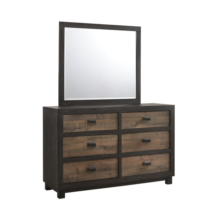 Harlington 6-Drawer Dresser w/ Mirror Set - Sweet Furniture (Columbus, Ohio)