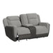 Hornet Motion Glider Loveseat with Console in Rancho Grey - Sweet Furniture (Columbus, Ohio)