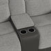 Hornet Motion Glider Loveseat with Console in Rancho Grey - Sweet Furniture (Columbus, Ohio)