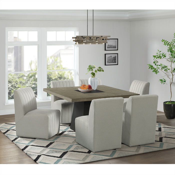 Jemma Upholstered Side Chair in Beige Linen (2 Per Carton) - Sweet Furniture (Columbus, Ohio)