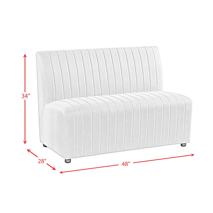 Jemma Upholstered Bench in Beige Linen - Sweet Furniture (Columbus, Ohio)