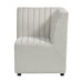 Jemma Upholstered Corner Chair in Beige Linen - Sweet Furniture (Columbus, Ohio)