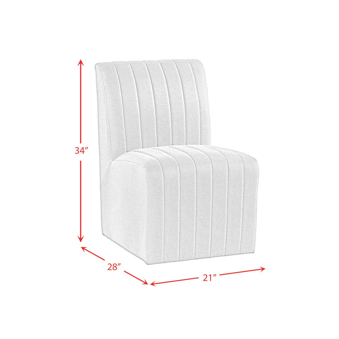 Jemma Upholstered Side Chair in Beige Linen (2 Per Carton) - Sweet Furniture (Columbus, Ohio)