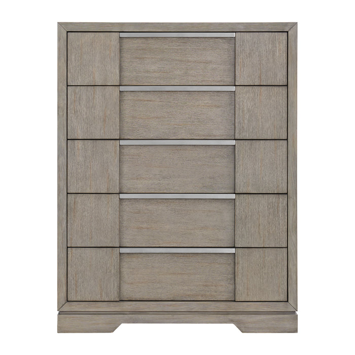 Kelis 5-Drawer Chest in Grey
