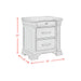Kings Court 3-Drawer Nightstand (Sliding Top) in Grey - Sweet Furniture (Columbus, Ohio)