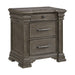 Kings Court 3-Drawer Nightstand (Sliding Top) in Grey - Sweet Furniture (Columbus, Ohio)