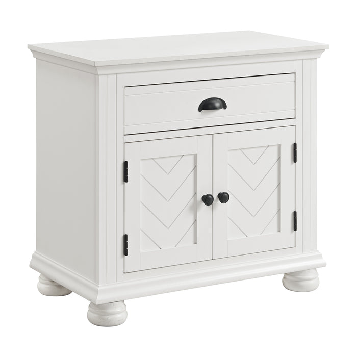 Kona 1-Drawer Nightstand in White