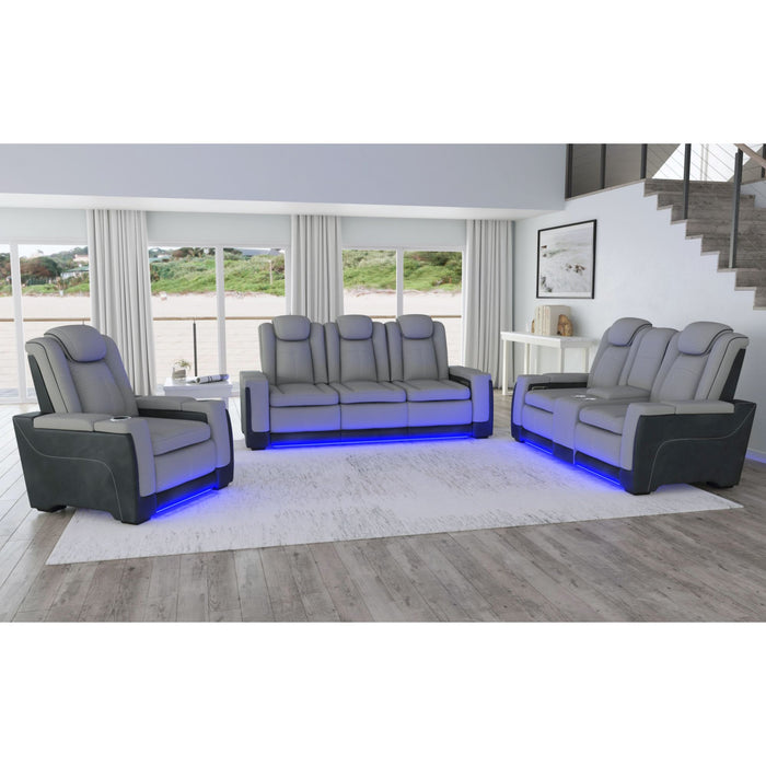 Lantana 3PC Living Room Set in Rocky Cement/Charcoal-Sofa, Loveseat & Recliner - Sweet Furniture (Columbus, Ohio)