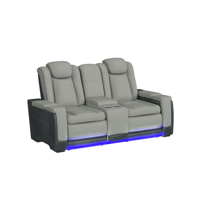 Lantana 3PC Living Room Set in Rocky Cement/Charcoal-Sofa, Loveseat & Recliner - Sweet Furniture (Columbus, Ohio)