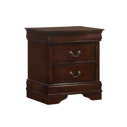 Louis Philippe 2-Drawer Nightstand in Cherry - Sweet Furniture (Columbus, Ohio)