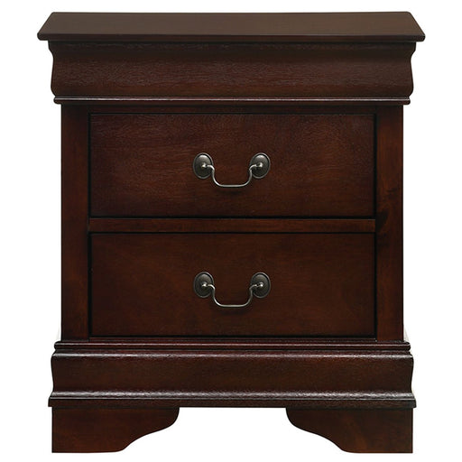 Louis Philippe 2-Drawer Nightstand in Cherry - Sweet Furniture (Columbus, Ohio)