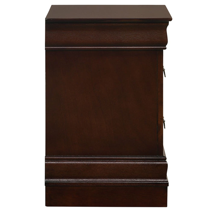 Louis Philippe 2-Drawer Nightstand in Cherry - Sweet Furniture (Columbus, Ohio)