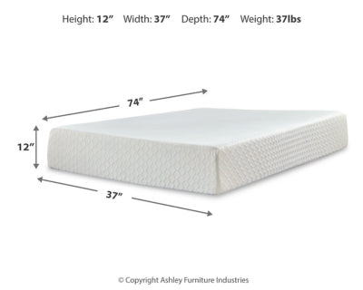 Chime 12 Inch Memory Foam Mattress in a Box - Sweet Furniture (Columbus, Ohio)