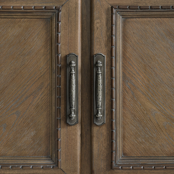 Madison Park Server and Hutch with LED in Walnut - Sweet Furniture (Columbus, Ohio)