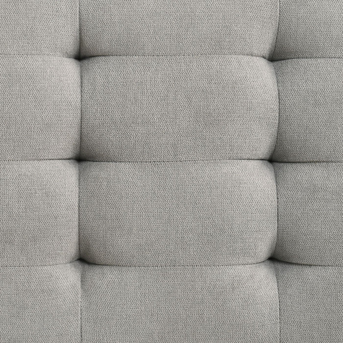 Malibu Bench with Grey Fabric in Walnut