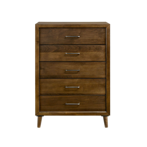 Malibu 5-Drawer Chest in Walnut - Sweet Furniture (Columbus, Ohio)