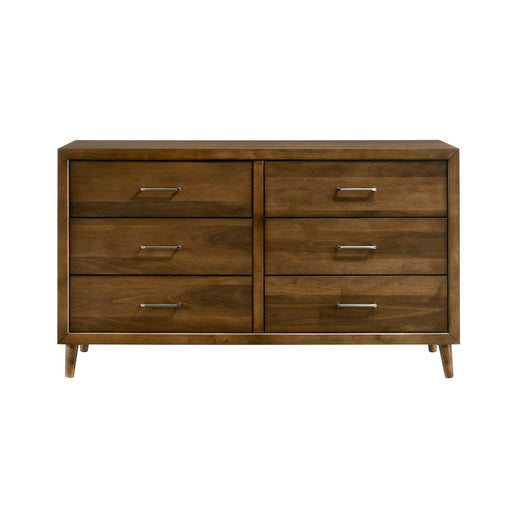 Malibu 6-Drawer Dresser in Walnut - Sweet Furniture (Columbus, Ohio)