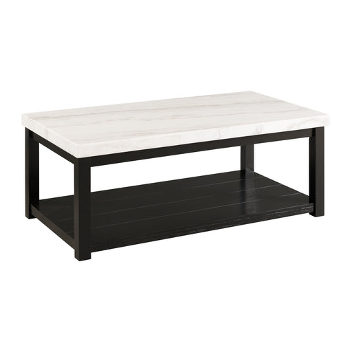 Marcello w/ White Top - Rectangular Coffee Table W/Casters - Sweet Furniture (Columbus, Ohio)