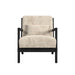 Marina Chair with kidney pillow in Langley Cream and Brushed Espresso Finish - Sweet Furniture (Columbus, Ohio)
