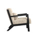 Marina Chair with kidney pillow in Langley Cream and Brushed Espresso Finish - Sweet Furniture (Columbus, Ohio)