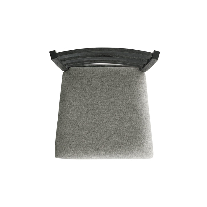 Martin Dining Side Chair with Grey Fabric - Black Finish (2 Per Carton) - Sweet Furniture (Columbus, Ohio)