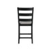 Martin Counter Side Chair with Grey Fabric - Black Finish (2 Per Carton) - Sweet Furniture (Columbus, Ohio)