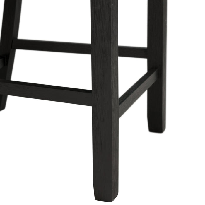 Martin Counter Side Chair with Grey Fabric - Black Finish (2 Per Carton) - Sweet Furniture (Columbus, Ohio)