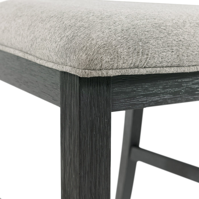 Martin Counter Side Chair with Grey Fabric - Black Finish (2 Per Carton) - Sweet Furniture (Columbus, Ohio)