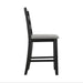 Martin Counter Side Chair with Grey Fabric - Black Finish (2 Per Carton) - Sweet Furniture (Columbus, Ohio)
