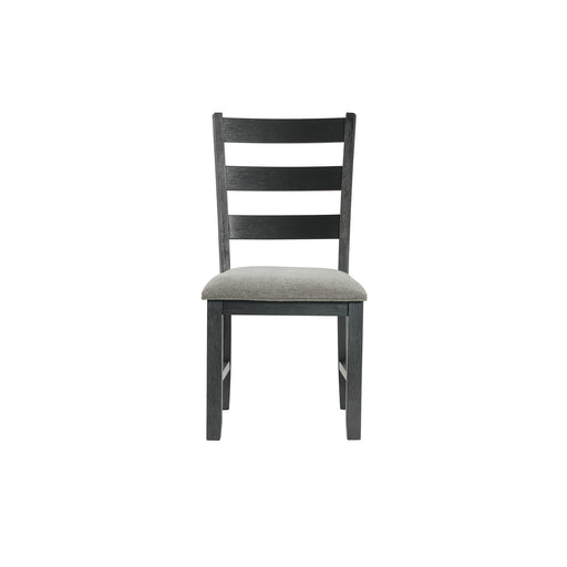 Martin Dining Side Chair with Grey Fabric - Black Finish (2 Per Carton) - Sweet Furniture (Columbus, Ohio)