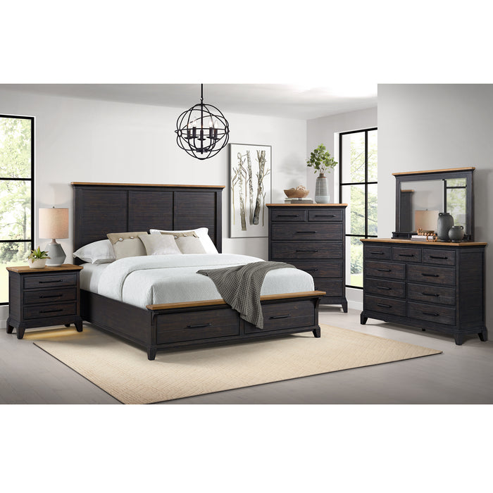 Montrose Storage Bed in Espresso & Brown - Sweet Furniture (Columbus, Ohio)