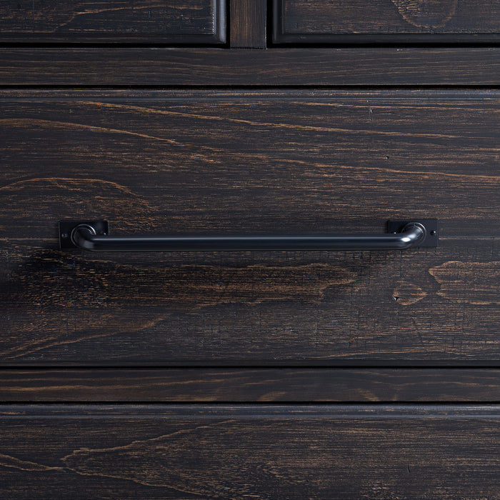 Montrose Dresser and Mirror Set in Espresso & Brown - Sweet Furniture (Columbus, Ohio)