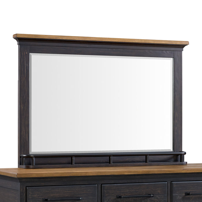 Montrose Dresser and Mirror Set in Espresso & Brown - Sweet Furniture (Columbus, Ohio)