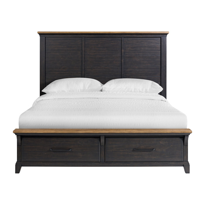 Montrose Storage Bed in Espresso & Brown - Sweet Furniture (Columbus, Ohio)