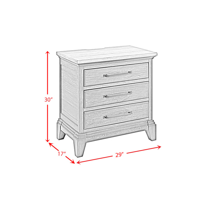 Montrose Nightstand with Charger & Sensor Light in Espresso & Brown - Sweet Furniture (Columbus, Ohio)