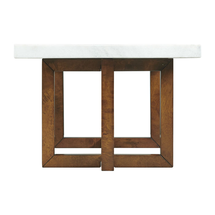 Morris Coffee Table in Espresso W/White Marble Top (3A Packing) - Sweet Furniture (Columbus, Ohio)