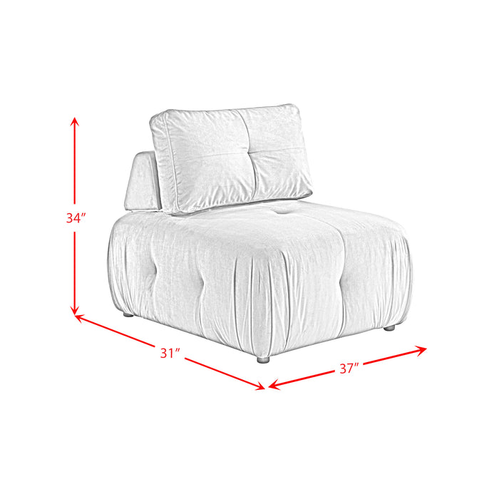 Nahla Modular Chair in Marine Light Grey - Sweet Furniture (Columbus, Ohio)