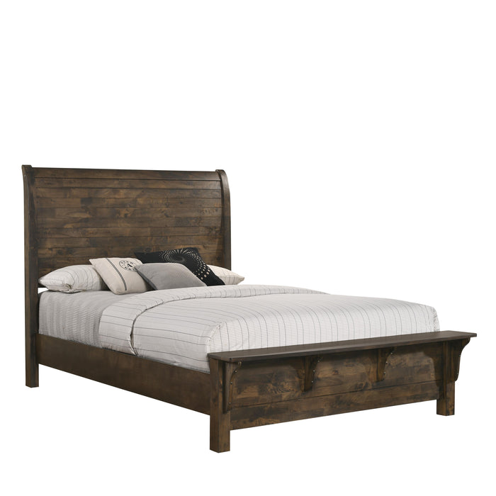 BLUE RIDGE Eastern King-California King K BENCH FOOTBOARD & SLATS-RUSTIC GRAY - Sweet Furniture (Columbus, Ohio)