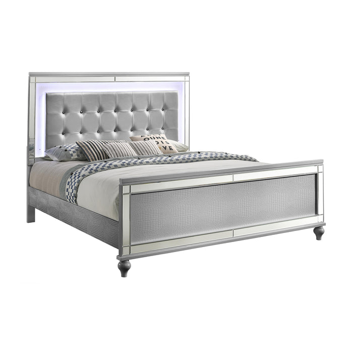 VALENTINO Eastern King-California King K FOOTBOARD & SLATS-SILVER
