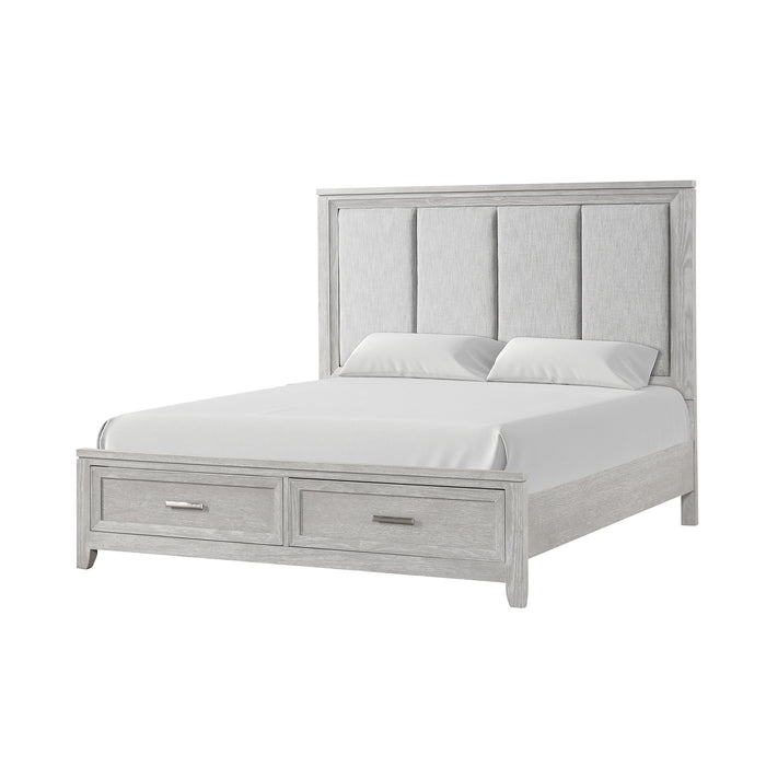 FIONA Eastern King-California King EK/WK STORAGE FOOTBOARD & SLATS- MIST GRAY - Sweet Furniture (Columbus, Ohio)