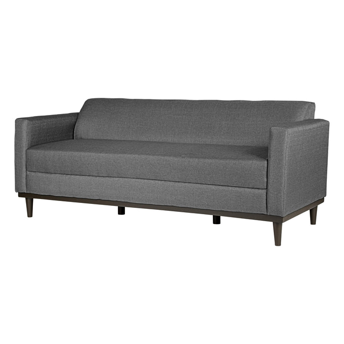 AIDEN SOFA W/3 THROW PILLOWS-SILVER GRAY