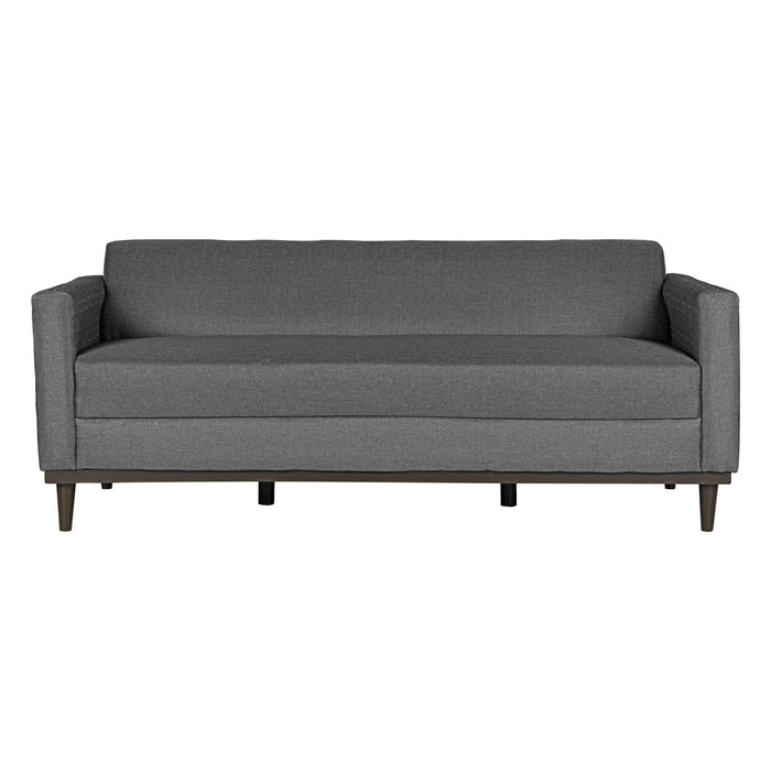 AIDEN SOFA W/3 THROW PILLOWS-SILVER GRAY