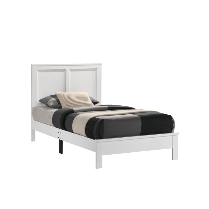 ARIES 3/3 T PANEL BED-HB/FB/RAILS-WHITE image