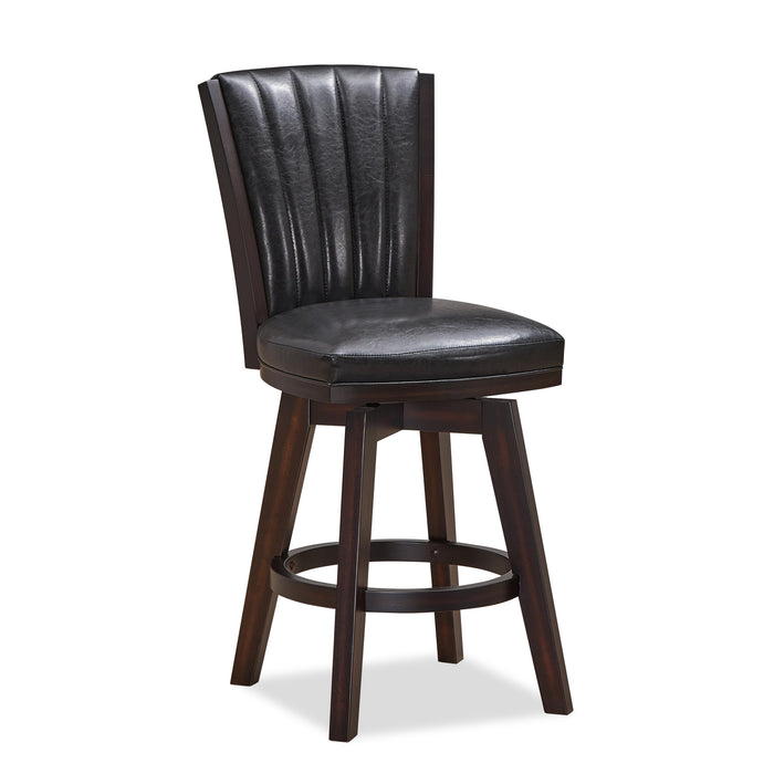 ASTIN 24" SWIVEL COUNTER STOOL-BLACK/CHERRY