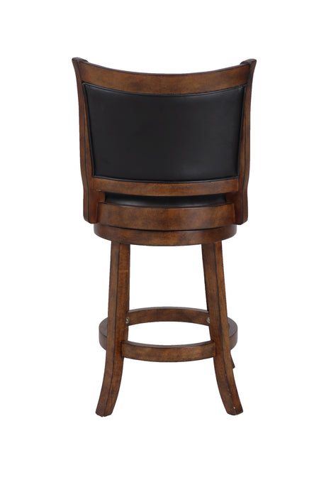 BRISTOL 24" COUNTER STOOL-DK BROWN W/PU SEAT