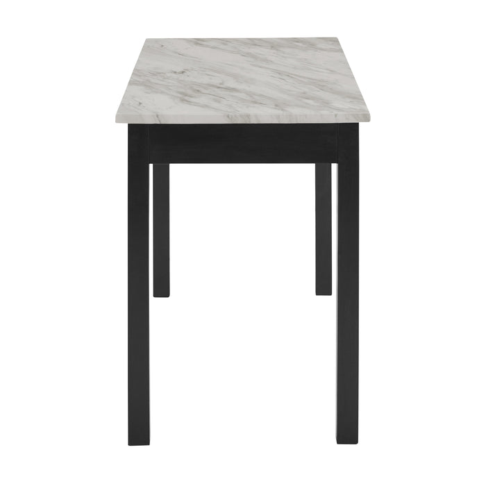 CELESTE DESK W/WHITE/GRAY FAUX MARBLE TOP-ESPRESSO BASE