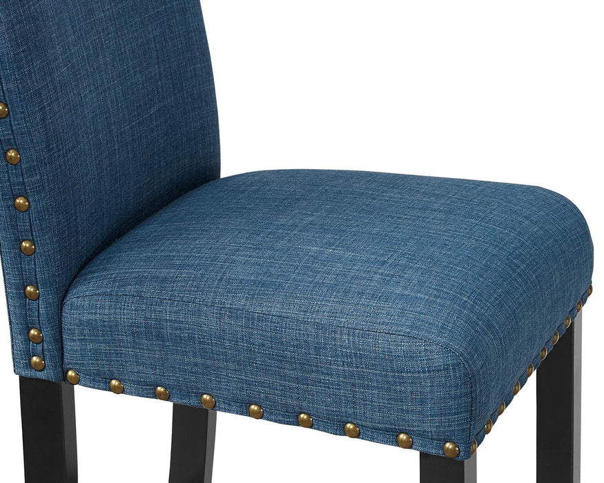 CRISPIN MARINE BLUE COUNTER CHAIR- (2/Ctn)