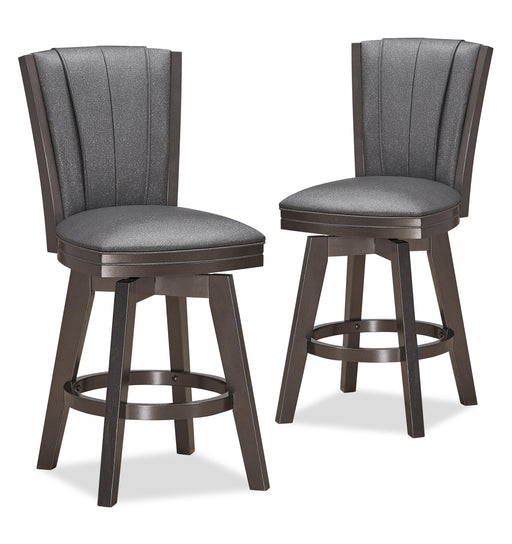 DIVA 24" SWIVEL COUNTER STOOL-GLITTER GRAY image